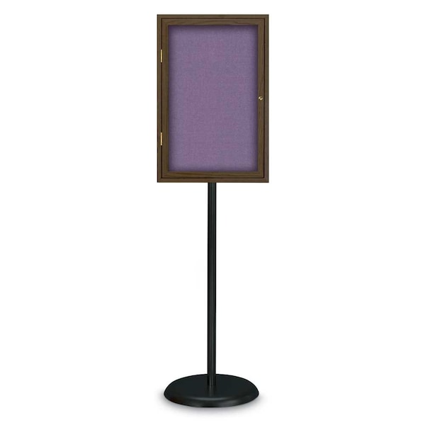 Corkboard, Double Door, Radius Frame, 60x36", Black/Surf